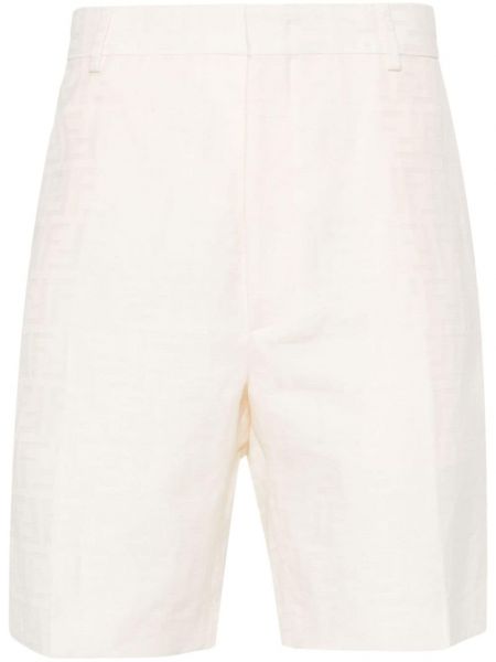 Jacquard bermuda kratke hlače Fendi bijela