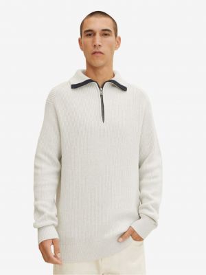 Пуловер Tom Tailor сиво
