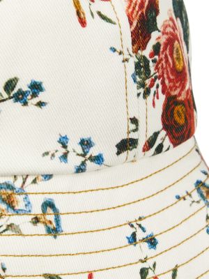 Kapa s cvetličnim vzorcem Erdem bela