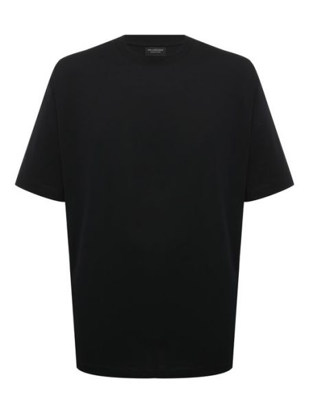 Хлопковая футболка Balenciaga черная
