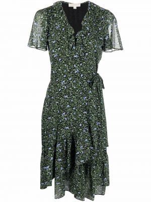 Платье с оборками в цветочный принт Michael Michael Kors