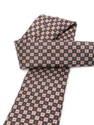 Květinová hedvábná kravata s potiskem Kiton