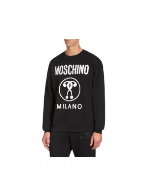 Bluza bawełniana z nadrukiem Moschino czarna