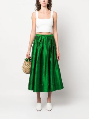 Plisované hedvábné sukně Rosie Assoulin zelené