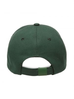 Medvilninis siuvinėtas kepurė su snapeliu Bally žalia
