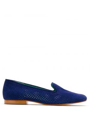 Ruskind loafers Blue Bird Shoes blå