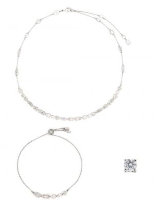 Ogrlica s kristali Swarovski srebrna