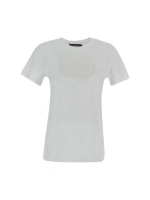 Koszulka bawełniana Dolce And Gabbana biała
