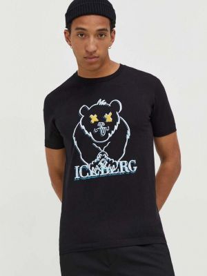 Pamučna majica Iceberg crna