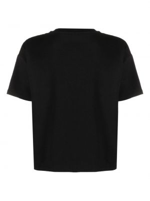 Kostkované tričko jersey Moschino černé