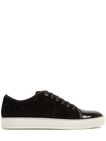 Læder ruskind lave sneakers Lanvin sort