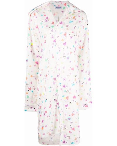 Robe chemise de motif coeur Balenciaga