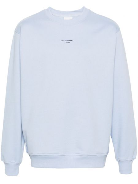 Sweatshirt aus baumwoll mit print Drôle De Monsieur blau