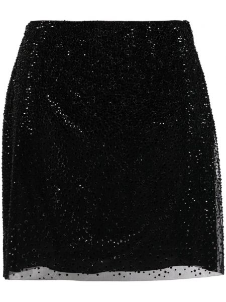 Трапецовидна пола с кристали Ermanno Scervino черно