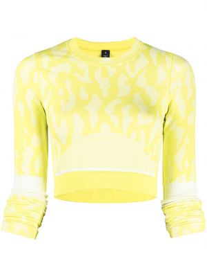 Top con estampado con estampado abstracto Adidas By Stella Mccartney amarillo