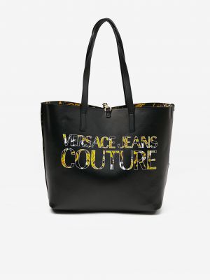 Oboustranná shopper kabelka Versace Jeans Couture černá