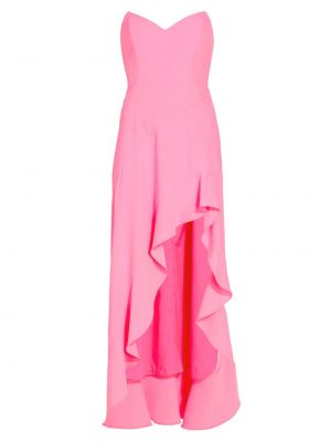 Розовое платье с рюшами Amanda Uprichard