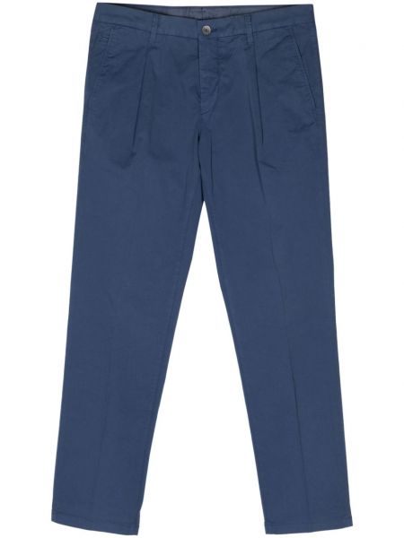 Plisirane hlače chino Corneliani modra