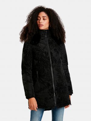Palton de iarna matlasate Desigual negru