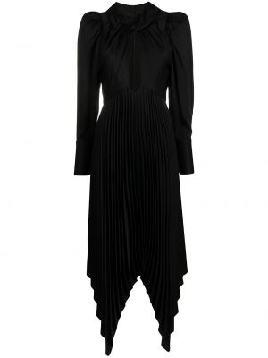 Vestido de cóctel plisado Khaite negro