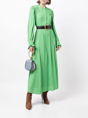 Vestido plisado Chloé verde