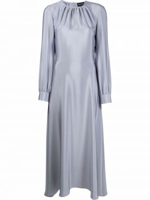 Шелковое платье макси Giorgio Armani, синий