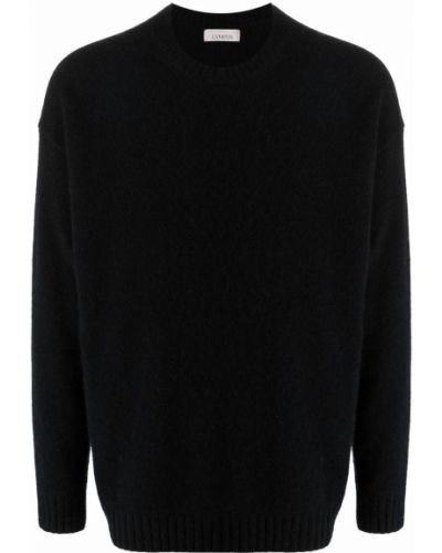 Jersey de tela jersey de cuello redondo Laneus negro