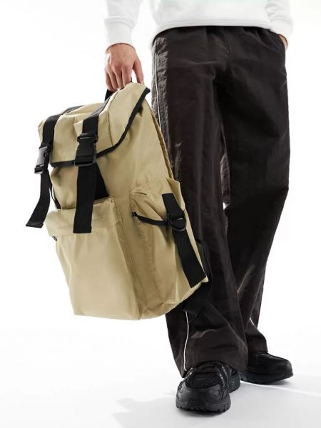 Рюкзак с карманами Asos бежевый