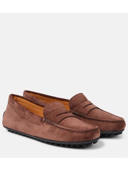 Ruskind flate sko Tod's brun