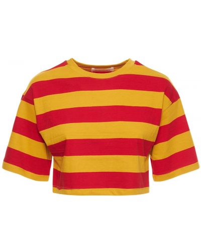 Bavlněné tričko jersey The Frankie Shop červené