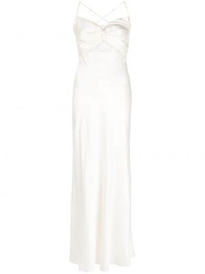 Копринена вечерна рокля Michelle Mason бяло