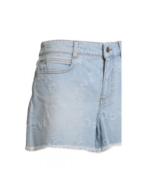 Pantalones cortos vaqueros con flecos Stella Mccartney azul