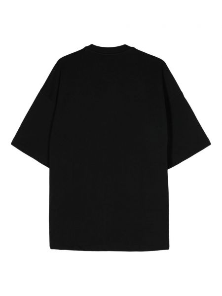 Raštuotas medvilninis marškinėliai Oamc juoda