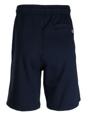 Shorts de sport en coton à imprimé Lacoste bleu