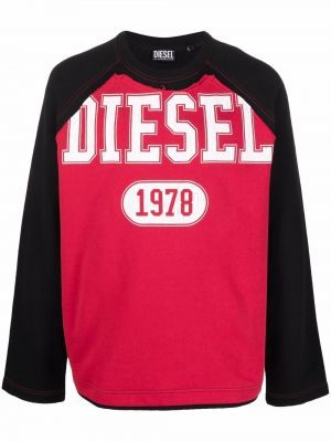 Trykt bomull sweatshirt Diesel svart