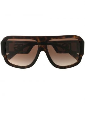Okulary przeciwsłoneczne oversize Dolce & Gabbana Eyewear brązowe