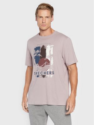 Majica Skechers ljubičasta
