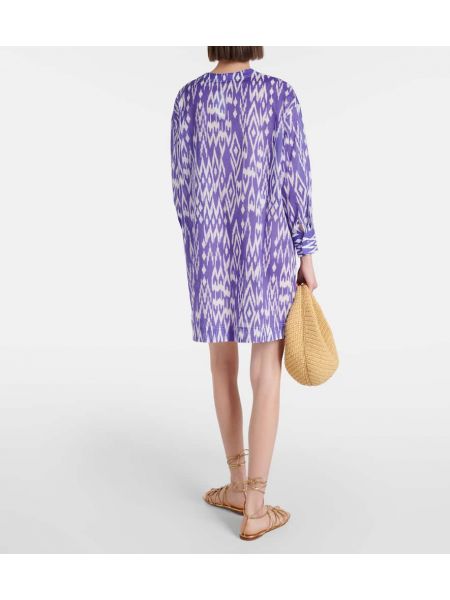 Bavlněné šaty s potiskem Eres fialové