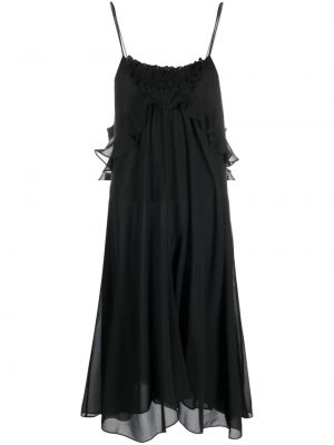 Černé hedvábné šaty Isabel Marant