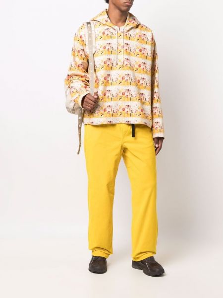 Pantalones rectos con estampado leopardo Levi's amarillo