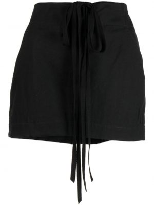 Bavlněné mini sukně Ann Demeulemeester černé