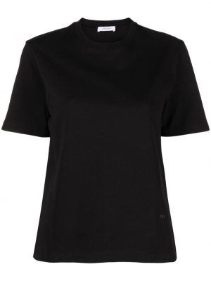 Βαμβακερή μπλούζα Ferragamo μαύρο