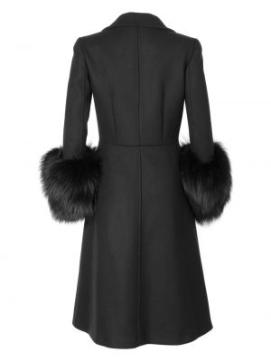 Vlněný kabát Prada Pre-owned černý