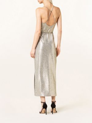 Sukienka wieczorowa z dżerseju Calvin Klein srebrna