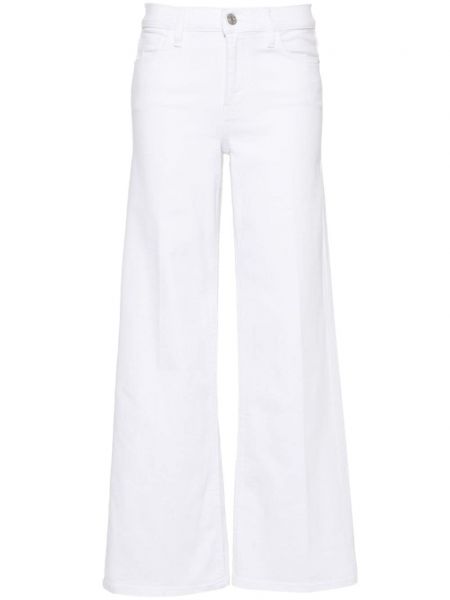 Slim fit kalhoty s vysokým pasem relaxed fit Frame bílé
