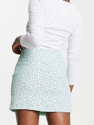 Гламурная мини-юбка мятно-сиреневого цвета в стиле