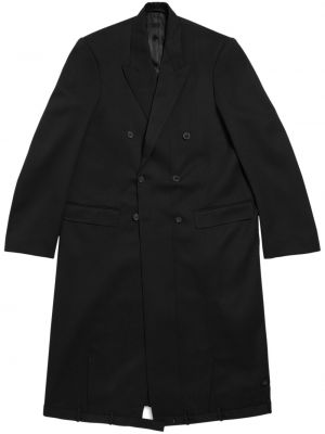 Palton de lână Balenciaga negru