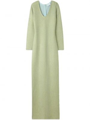 Вечерна рокля с v-образно деколте St. John зелено