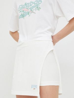 Pamučna mini suknja Reebok Classic bijela