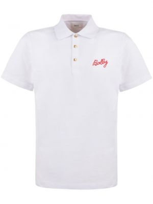 Polo majica z vezenjem Bally bela